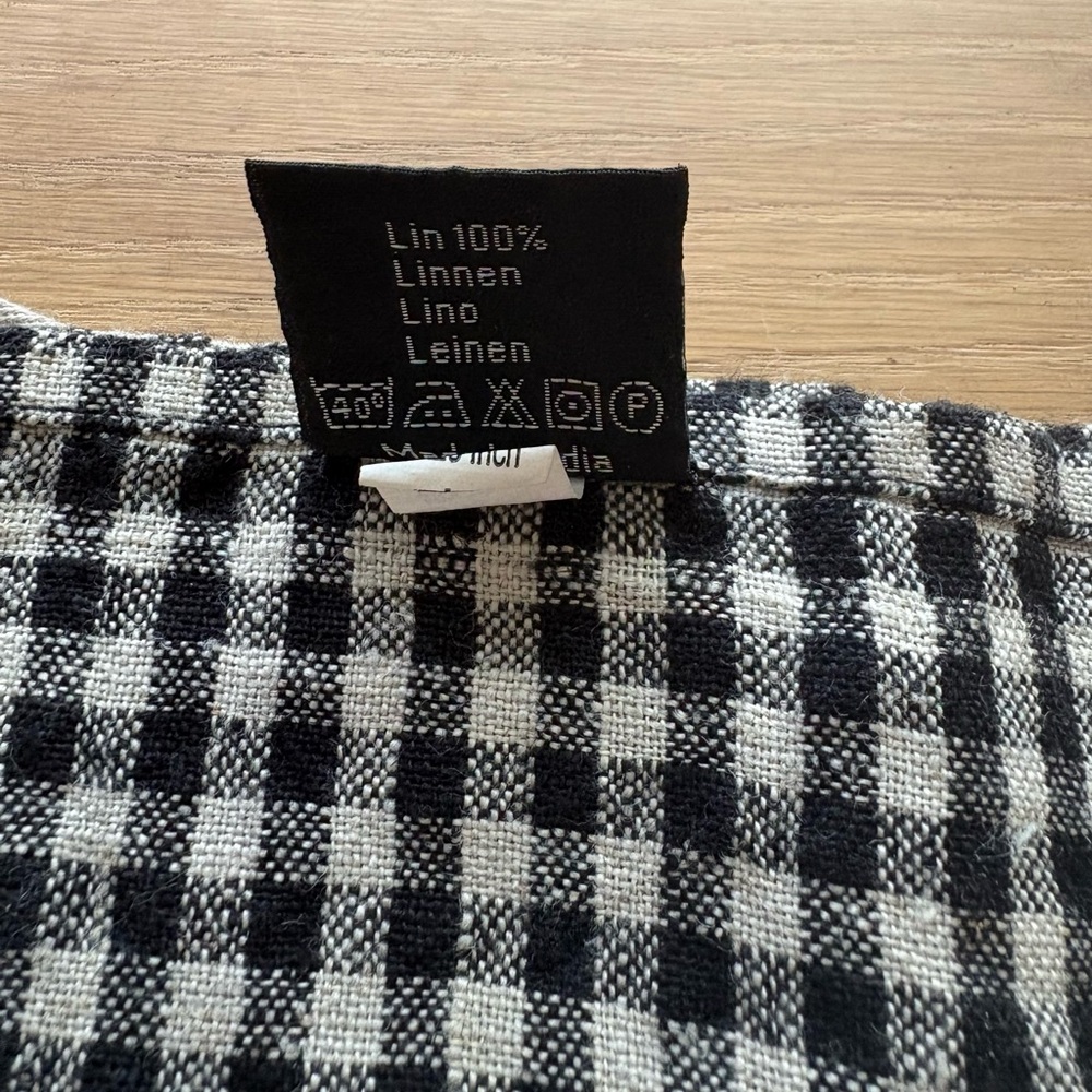 Gingham Linen Kitchen Towel - Picture 5 of 7